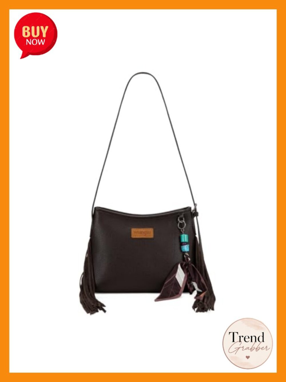 Hobo Crossbody Bag Faux Leather Vegan Fringe Women Handbag